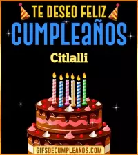 GIF Te deseo Feliz Cumpleaños Citlalli